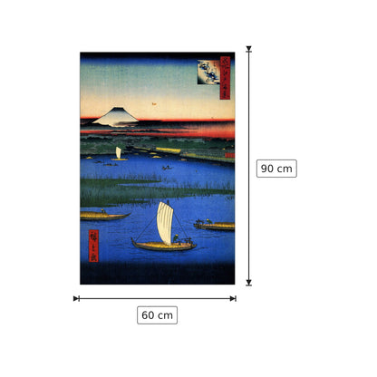 Mitsumata - Hiroshige Utagawa - cm 60x90 - Pannello in MDF