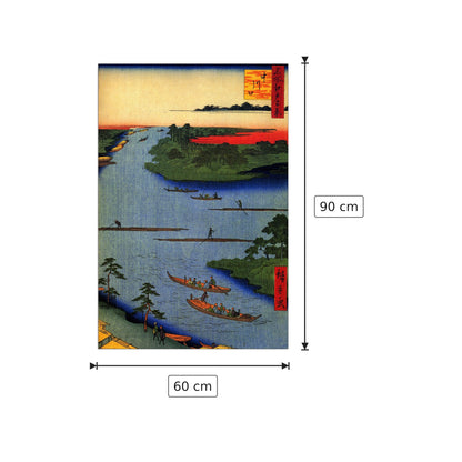 Nakagawa River Mouth - Hiroshige Utagawa - cm 60x90 - Pannello in MDF