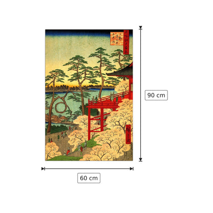 Shinobazu Pond - Hiroshige Utagawa - cm 60x90 - Pannello in MDF