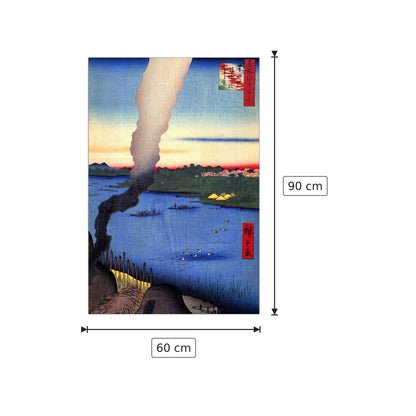 Tile Kilns - Hiroshige Utagawa - cm 60x90 - Pannello in MDF
