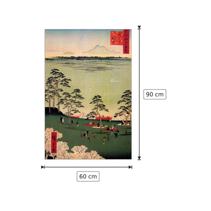 View to the North from Asukayama - Hiroshige Utagawa - cm 60x90 - Pannello in MDF