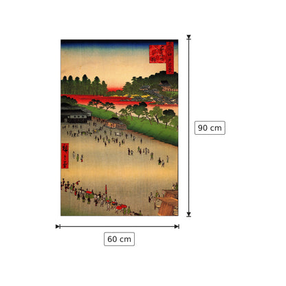 Yatsukoji, inside Sujikai Gate - Hiroshige Utagawa - cm 60x90 - Pannello in MDF