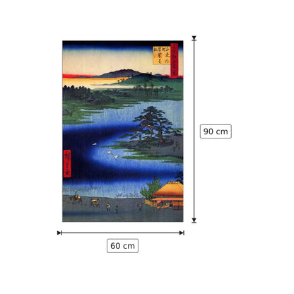 Senzoku Pond - Hiroshige Utagawa - cm 60x90 - Pannello in MDF