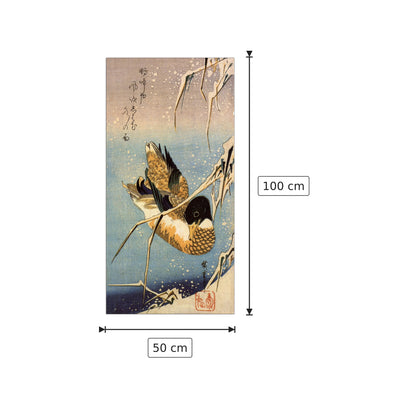 Wild duck - Hiroshige Utagawa - cm 50x100 - Pannello in MDF