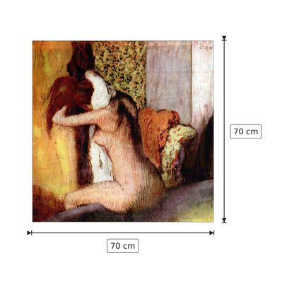 After Bathing 2 - Degas Edgar - cm 70x70 - Pannello in MDF