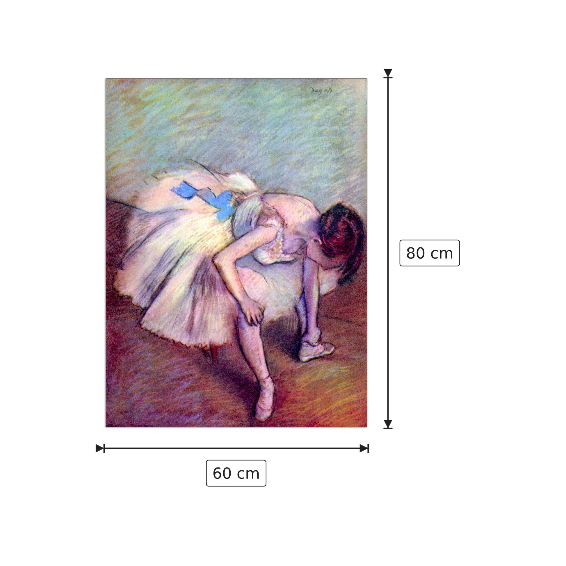 Dancer bent over - Degas Edgar - cm 60x80 - Pannello in MDF