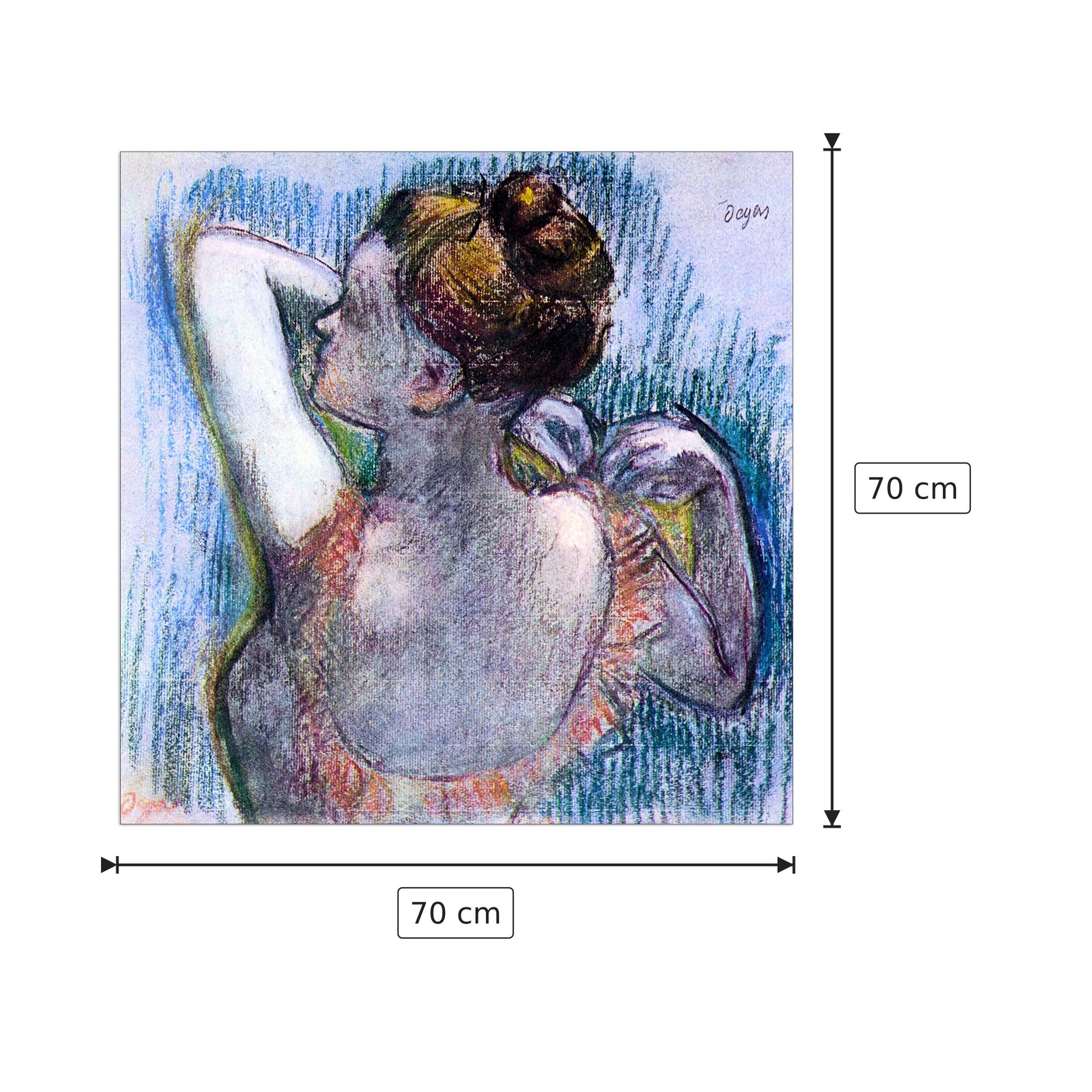 Dancer - Degas Edgar - cm 70x70 - Pannello in MDF