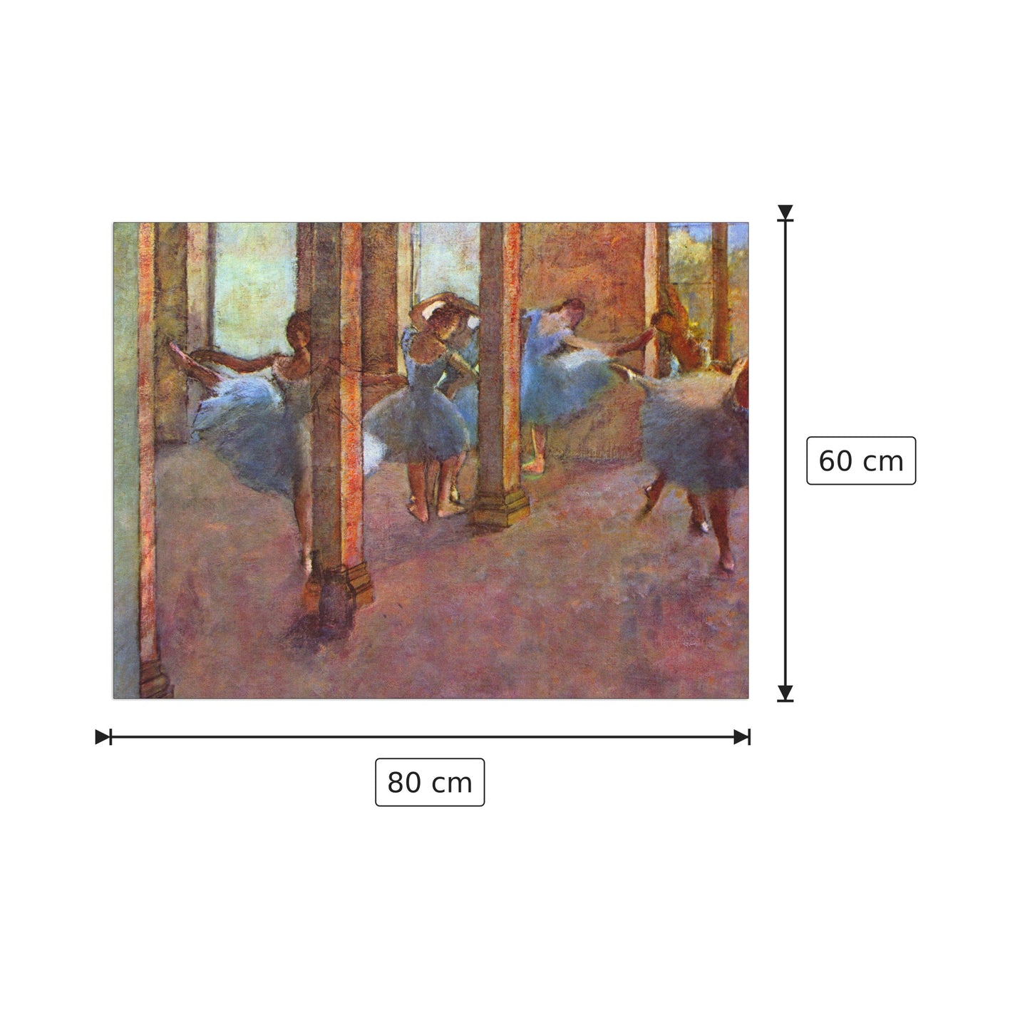 Dancer in the Foyer - Degas Edgar - cm 80x60 - Pannello in MDF