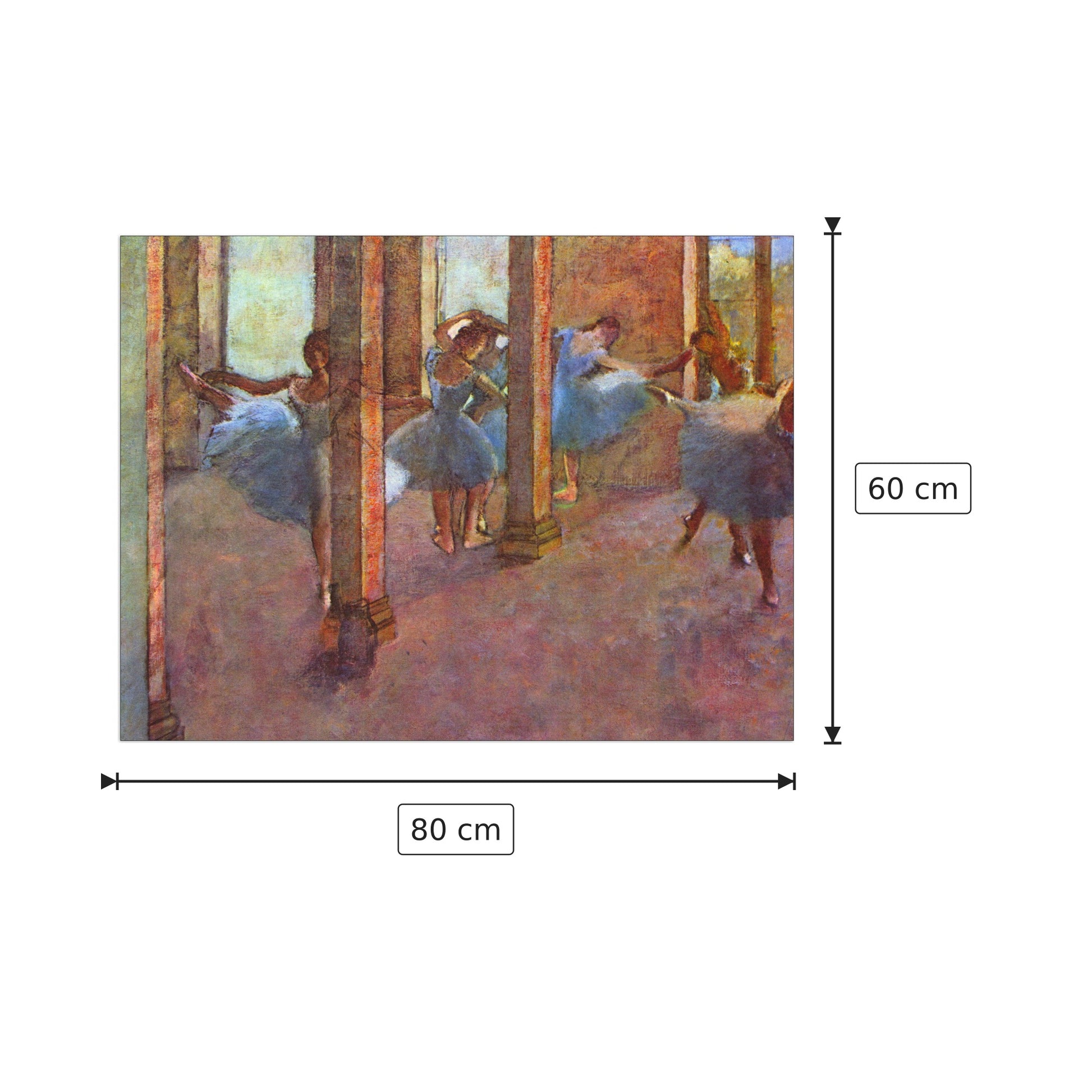 Dancer in the Foyer - Degas Edgar - cm 80x60 - Pannello in MDF