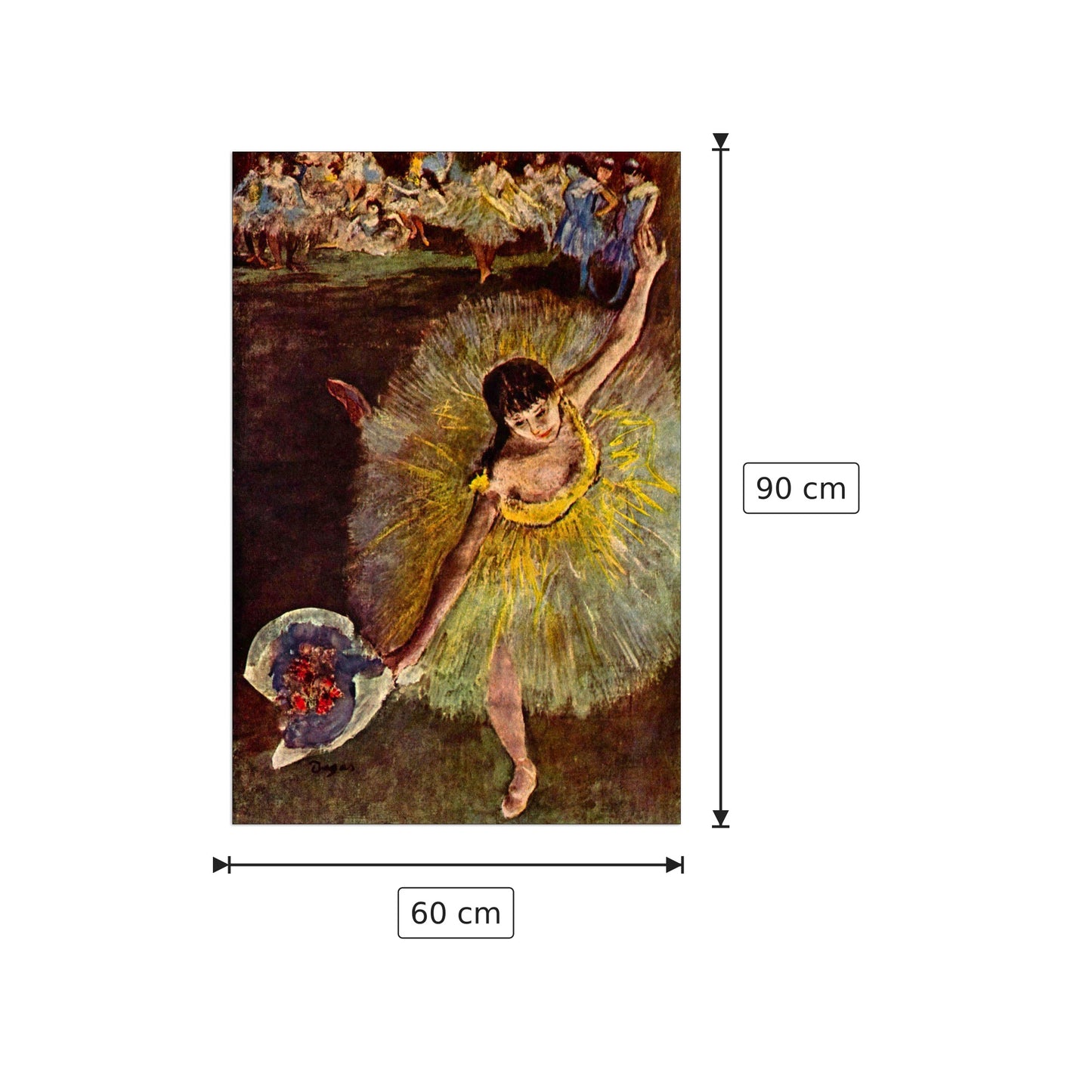End of the arabesque - Degas Edgar - cm 60x90 - Pannello in MDF