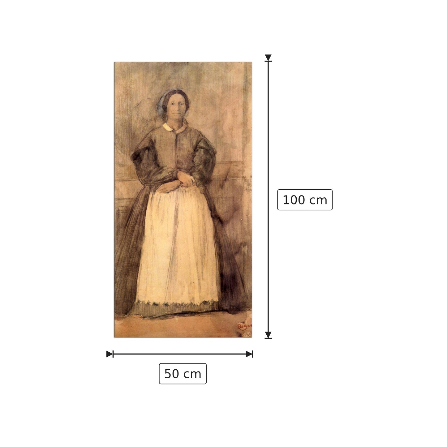 Portrait of Rosa Adelaida Morbilli - Degas Edgar - cm 50x100 - Pannello in MDF