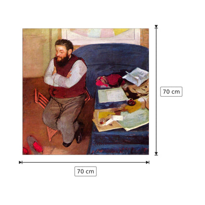 Portrait of Diego Martelli - Degas Edgar - cm 70x70 - Pannello in MDF