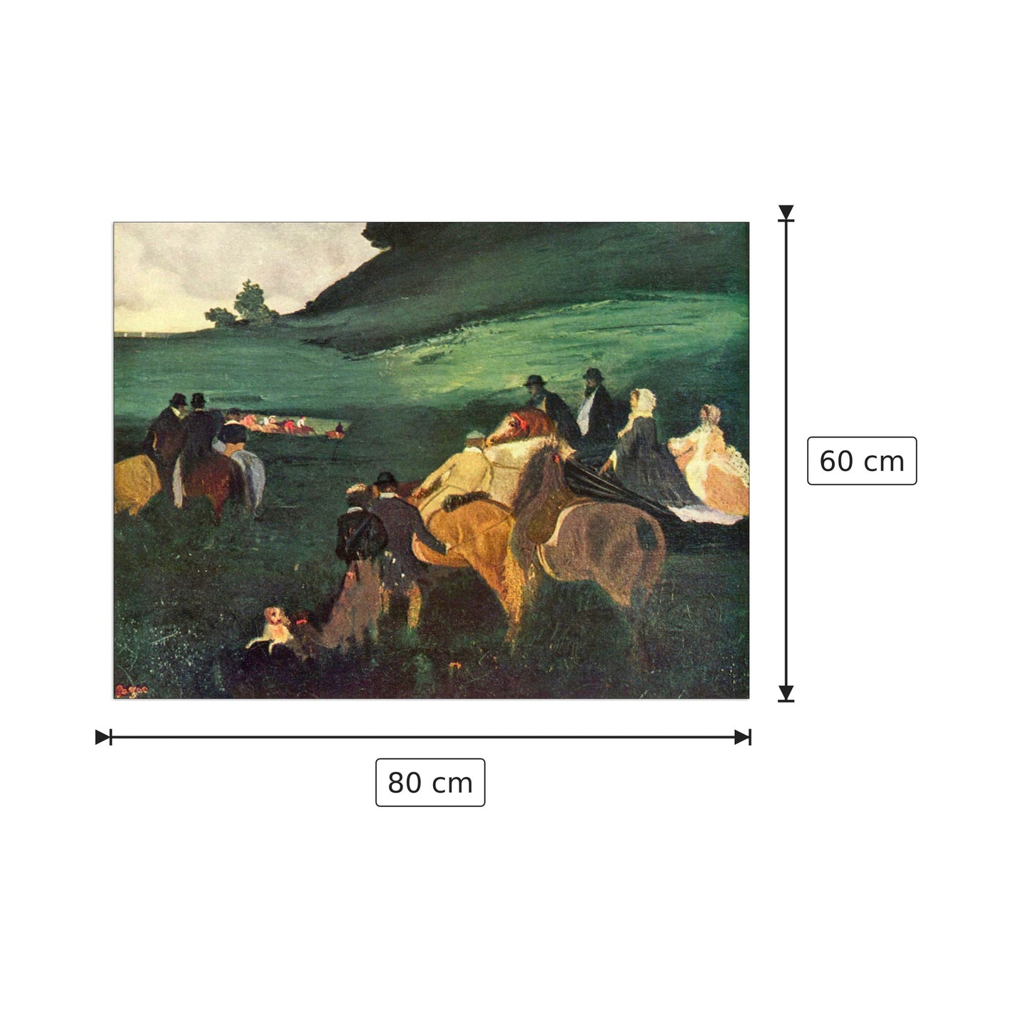 Riders in the landscape - Degas Edgar - cm 80x60 - Pannello in MDF
