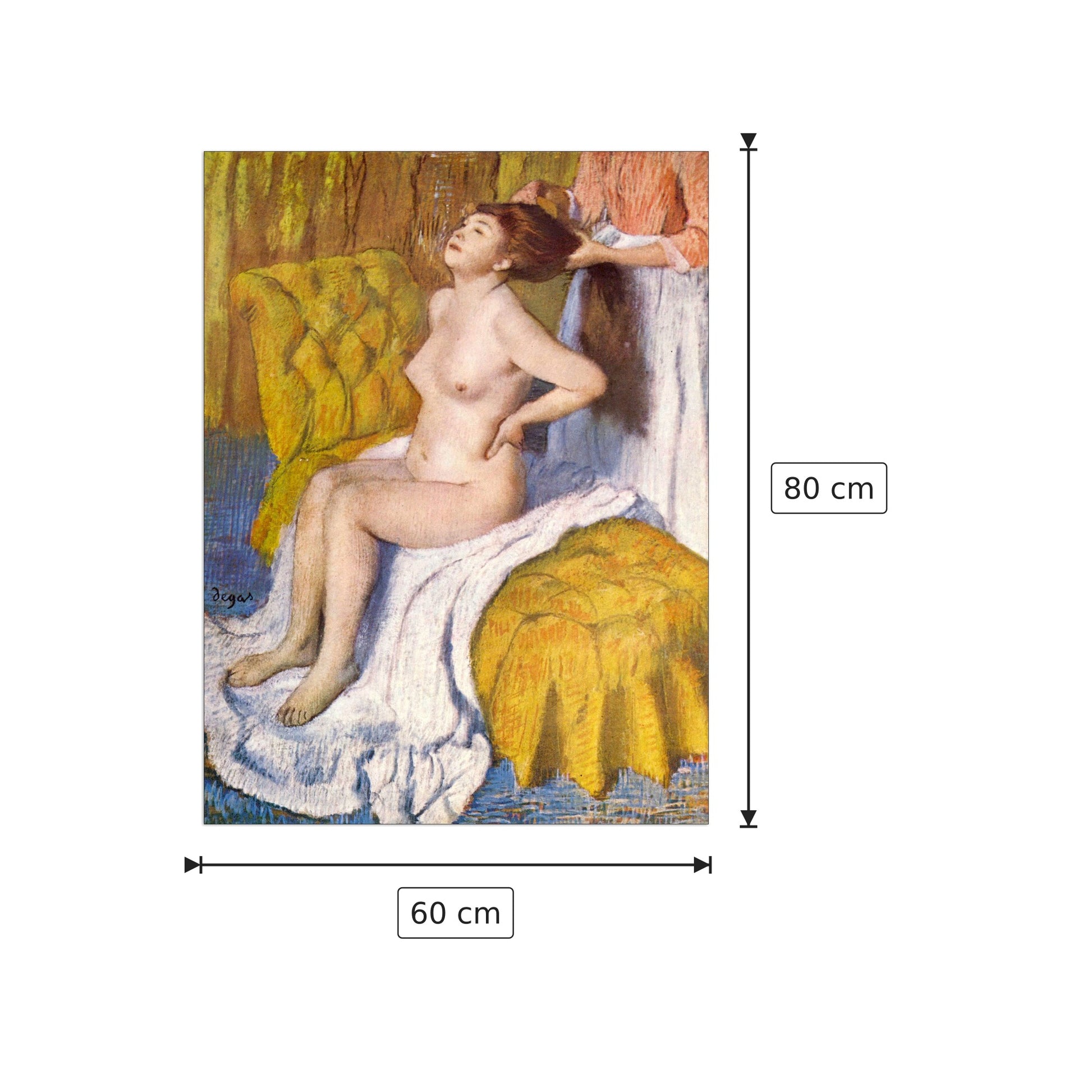 The Body Care - Degas Edgar - cm 60x80 - Pannello in MDF
