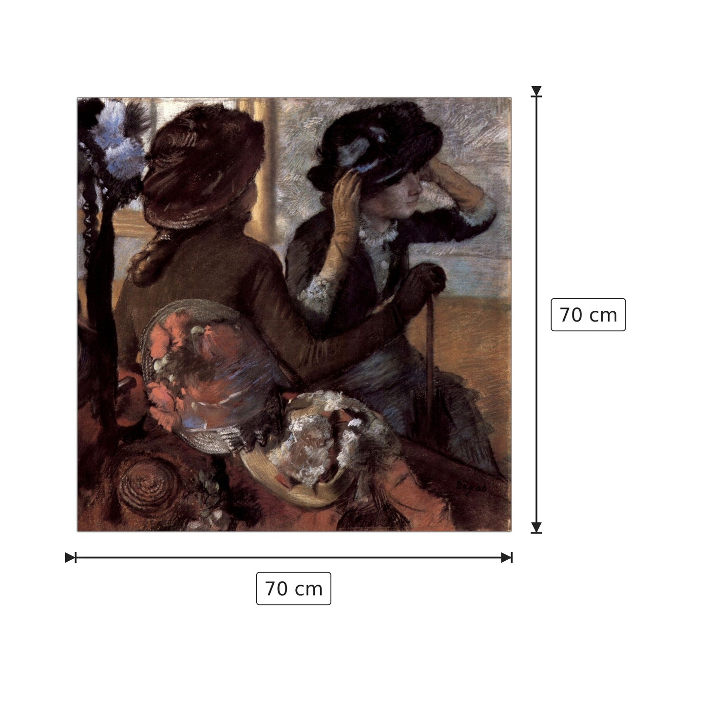The milliner 1 - Degas Edgar - cm 70x70 - Pannello in MDF