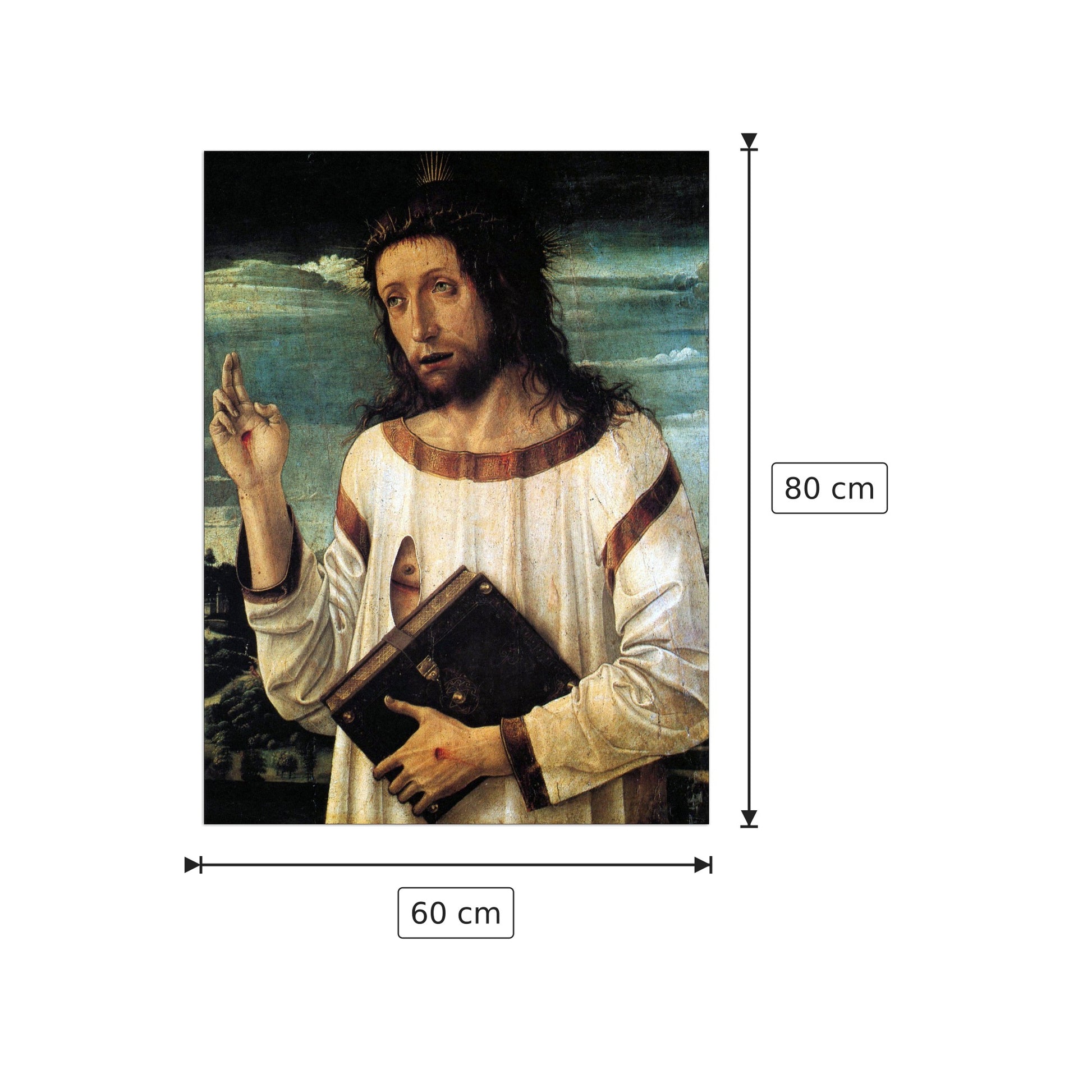 Christ in thorns - Bellini Giovanni - cm 60x80 - Pannello in MDF
