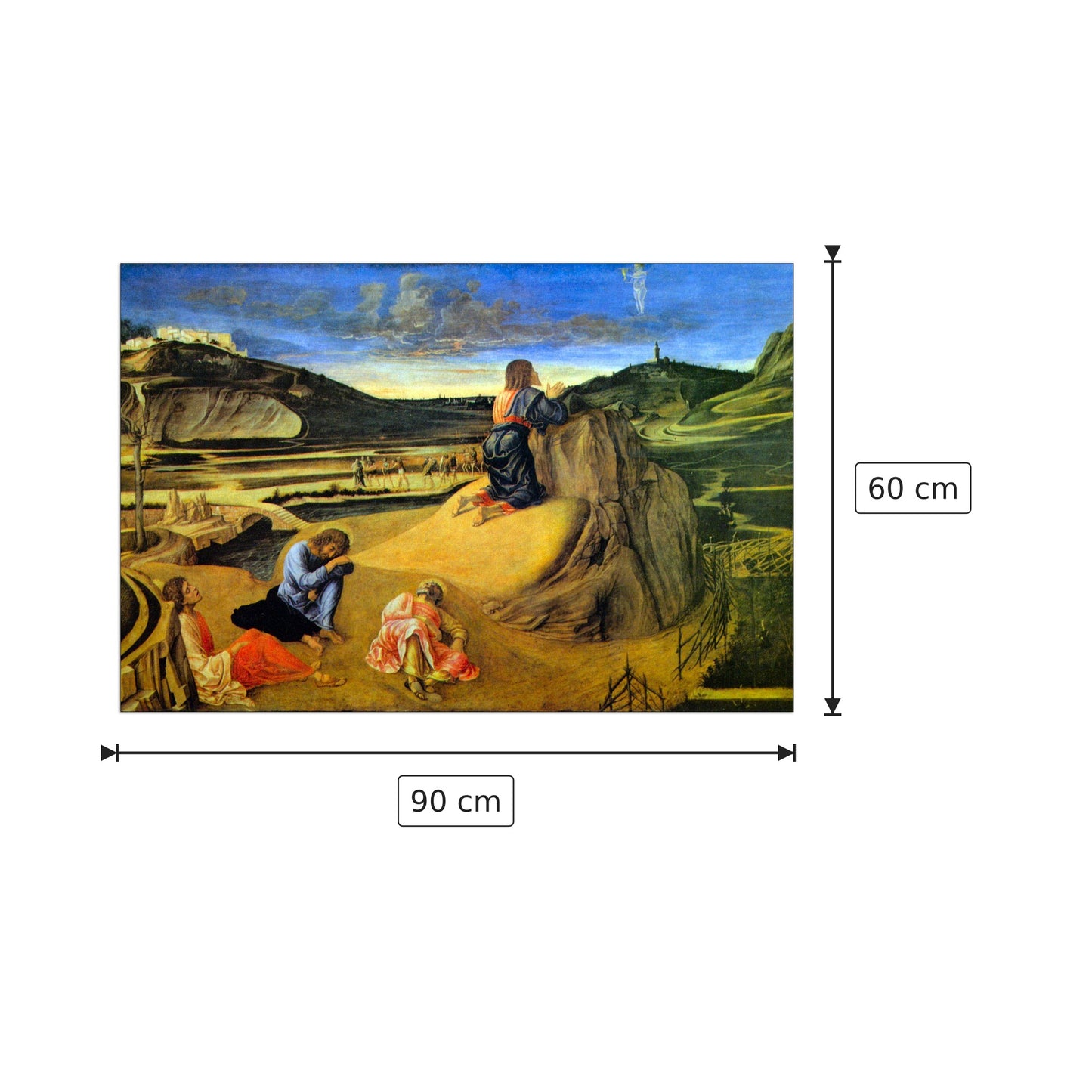 Christ on the Mount of Olives - Bellini Giovanni - cm 90x60 - Pannello in MDF