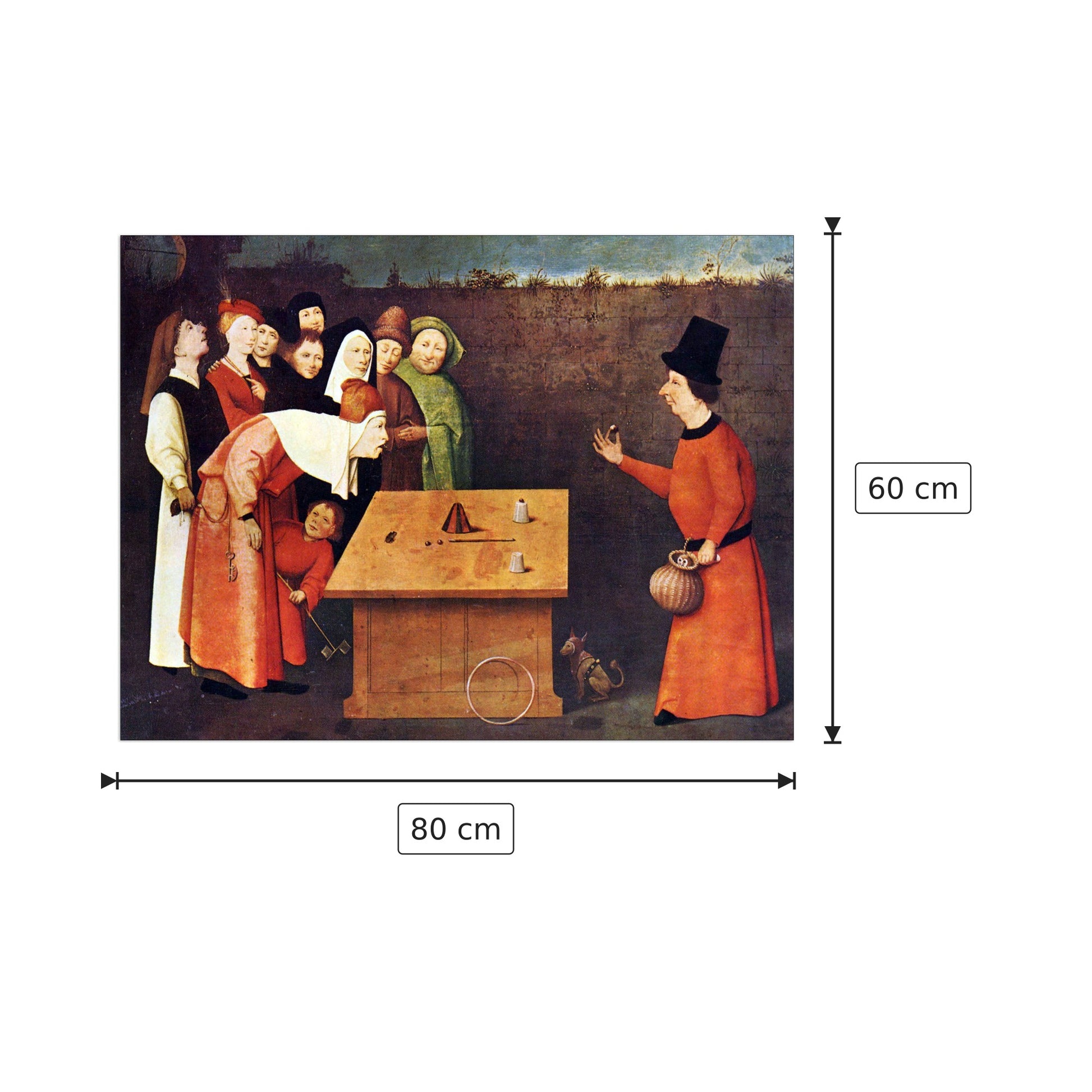 The magician - Bosch Hieronymus - cm 80x60 - Pannello in MDF