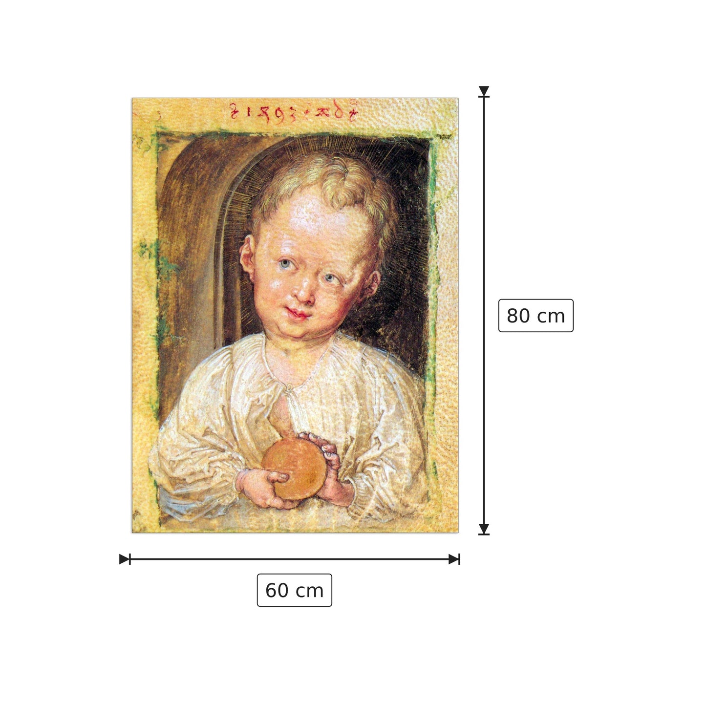 Boy Jesus - Albrecht Dürer - cm 60x80 - Pannello in MDF