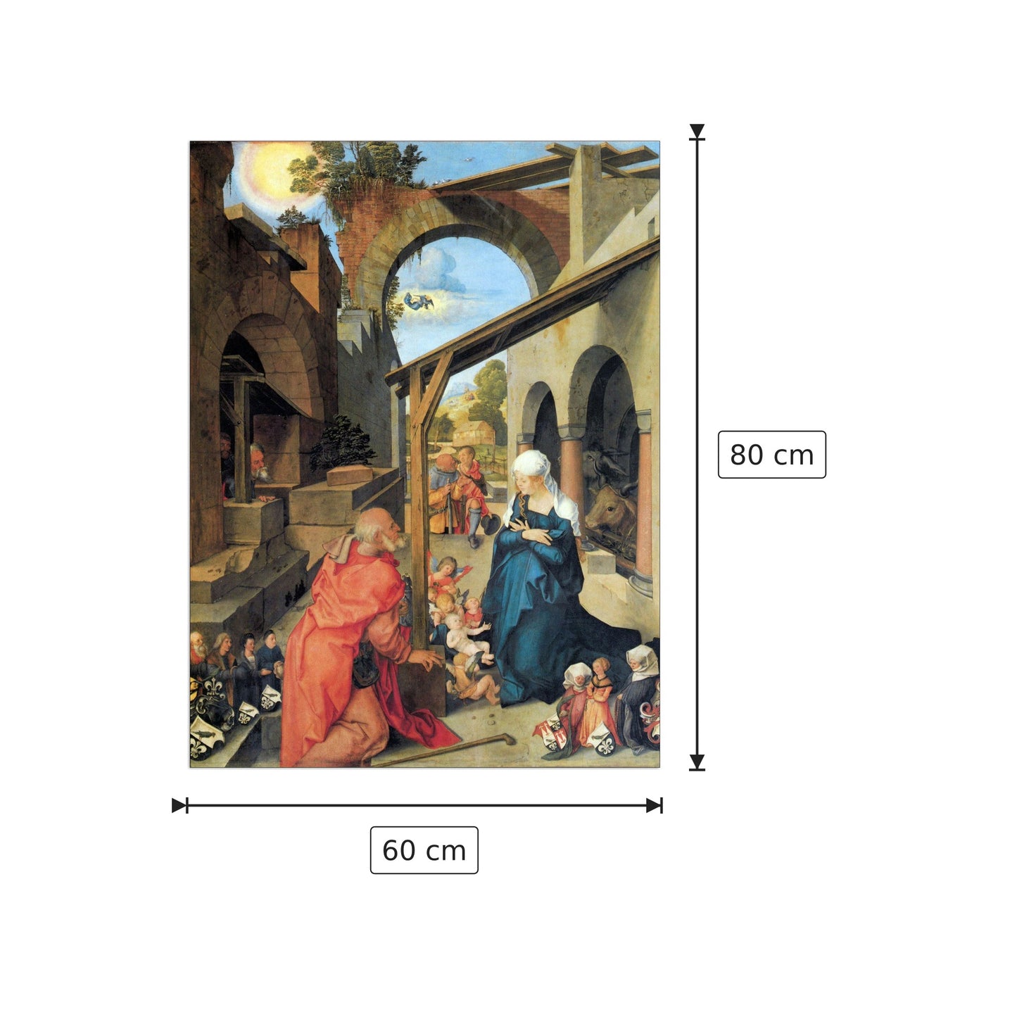 Birth of Christ - Albrecht Dürer - cm 60x80 - Pannello in MDF