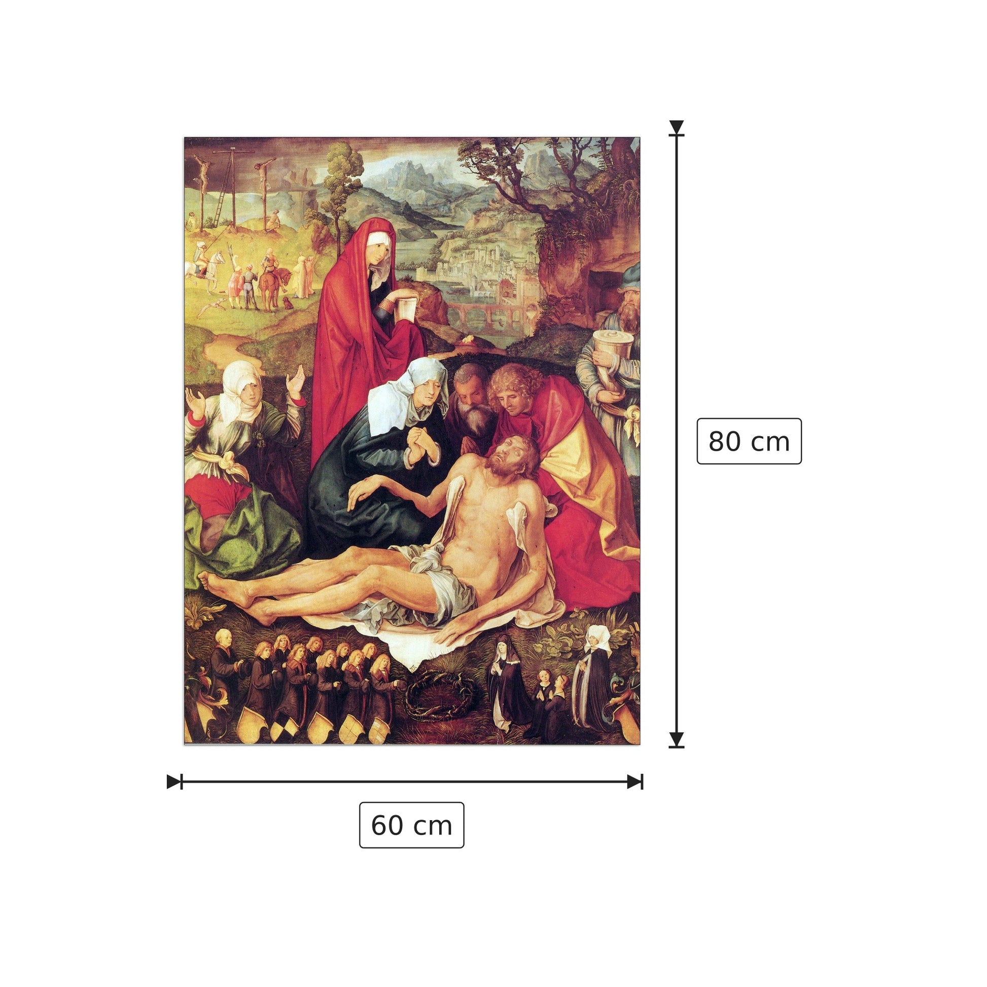 Lamentation of Christ - Albrecht Dürer - cm 60x80 - Pannello in MDF