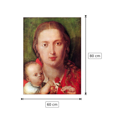 Mary with the carnation - Albrecht Dürer - cm 60x80 - Pannello in MDF