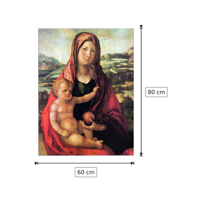 Mary with child against a landscape - Albrecht Dürer - cm 60x80 - Pannello in MDF