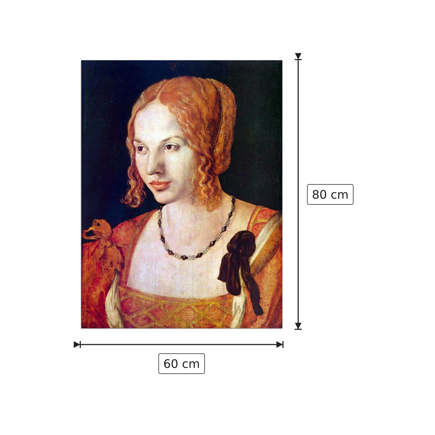Portrait of a Venetian - Albrecht Dürer - cm 60x80 - Pannello in MDF