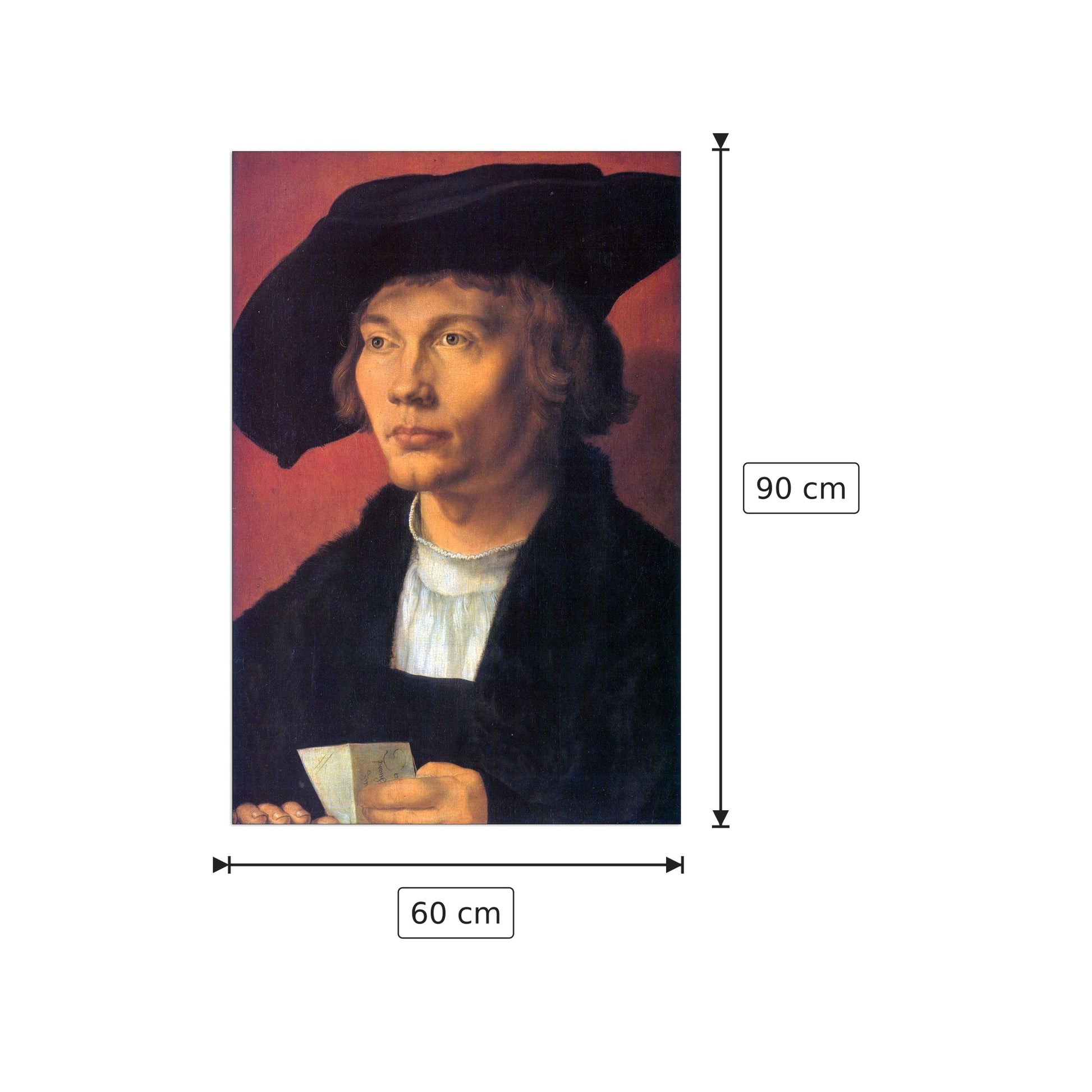 Portrait of Bernhard von Reese - Albrecht Dürer - cm 60x90 - Pannello in MDF