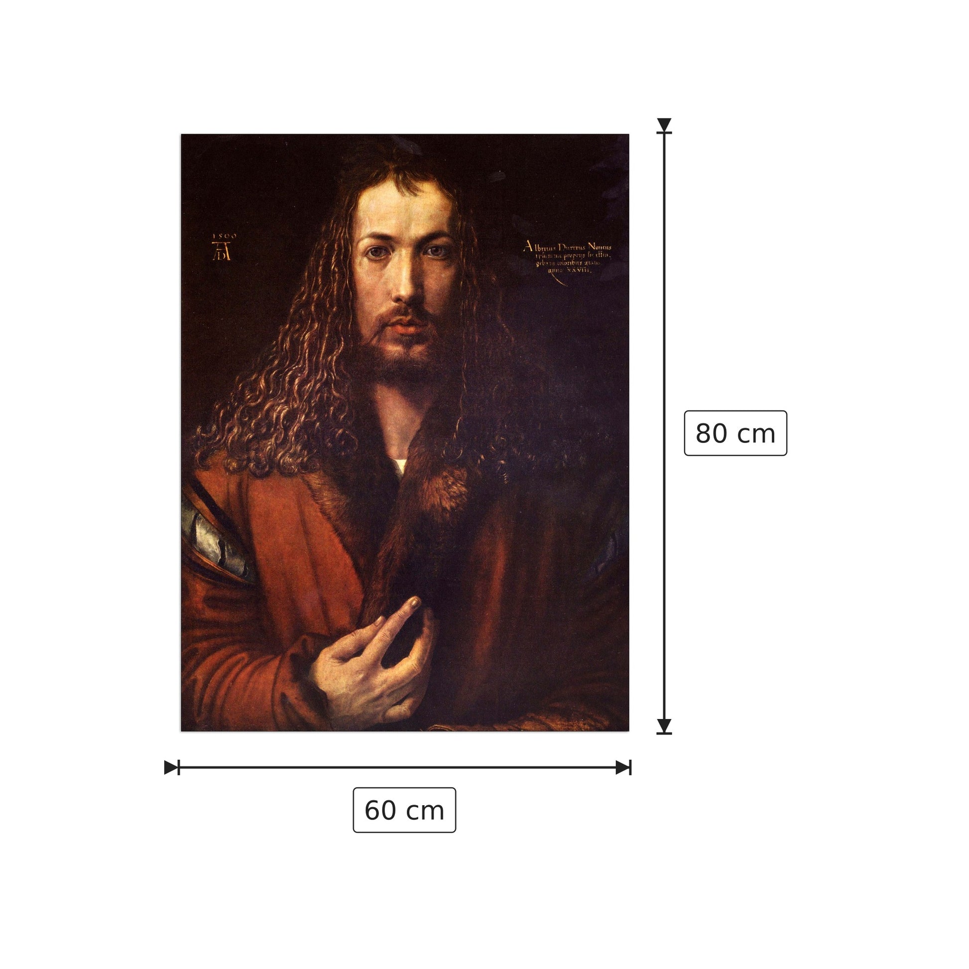 Self Portrait 2 - Albrecht Dürer - cm 60x80 - Pannello in MDF