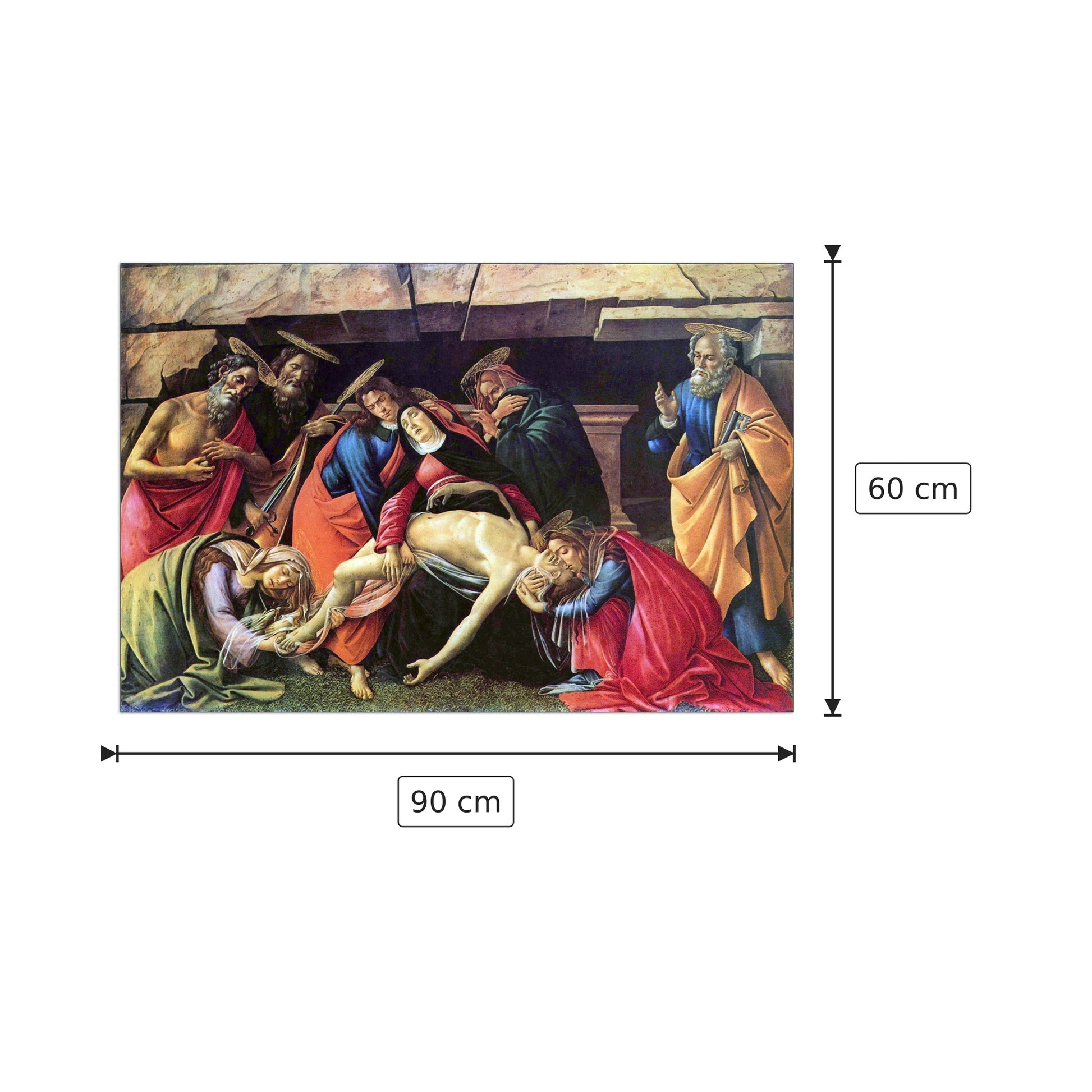 Lamentation of Christ - Botticelli Sandro - cm 90x60 - Pannello in MDF