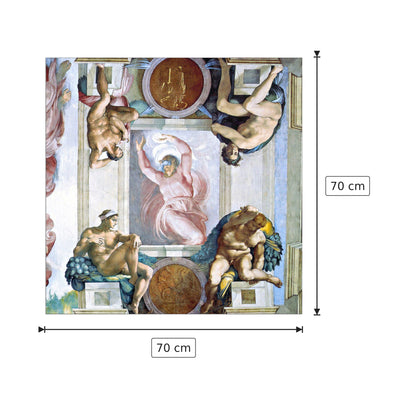 God separates light and darkness - Buonarotti Michelangelo - cm 70x70 - Pannello in MDF