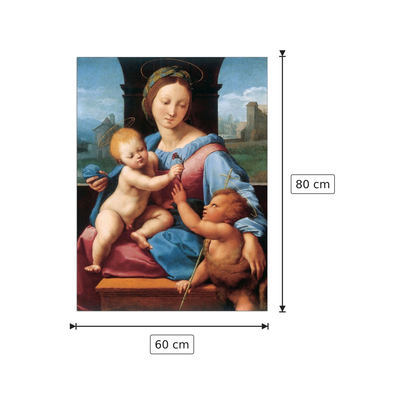 madonna aldobrandini - Sanzio Raffaello - cm 60x80 - Pannello in MDF