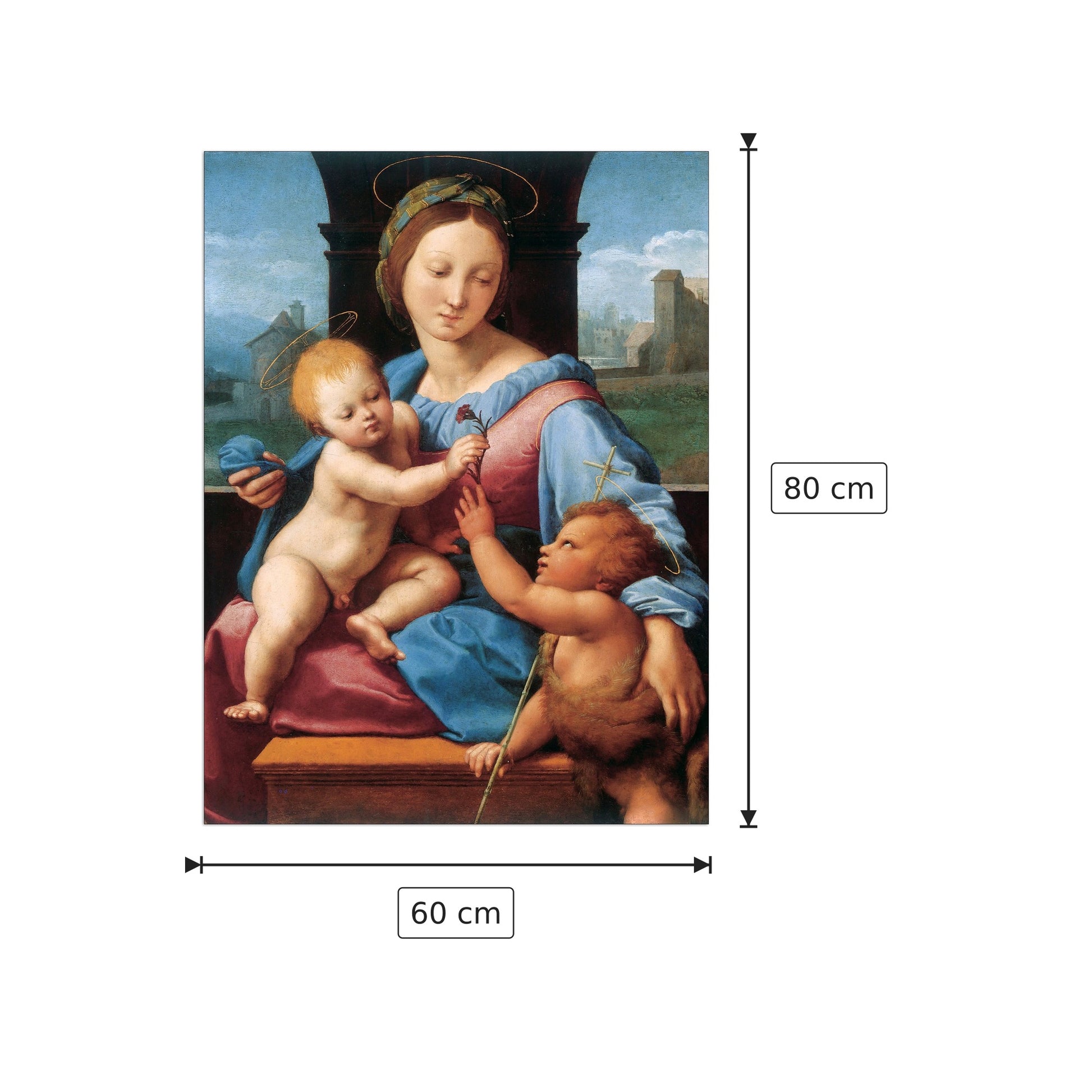 madonna aldobrandini - Sanzio Raffaello - cm 60x80 - Pannello in MDF