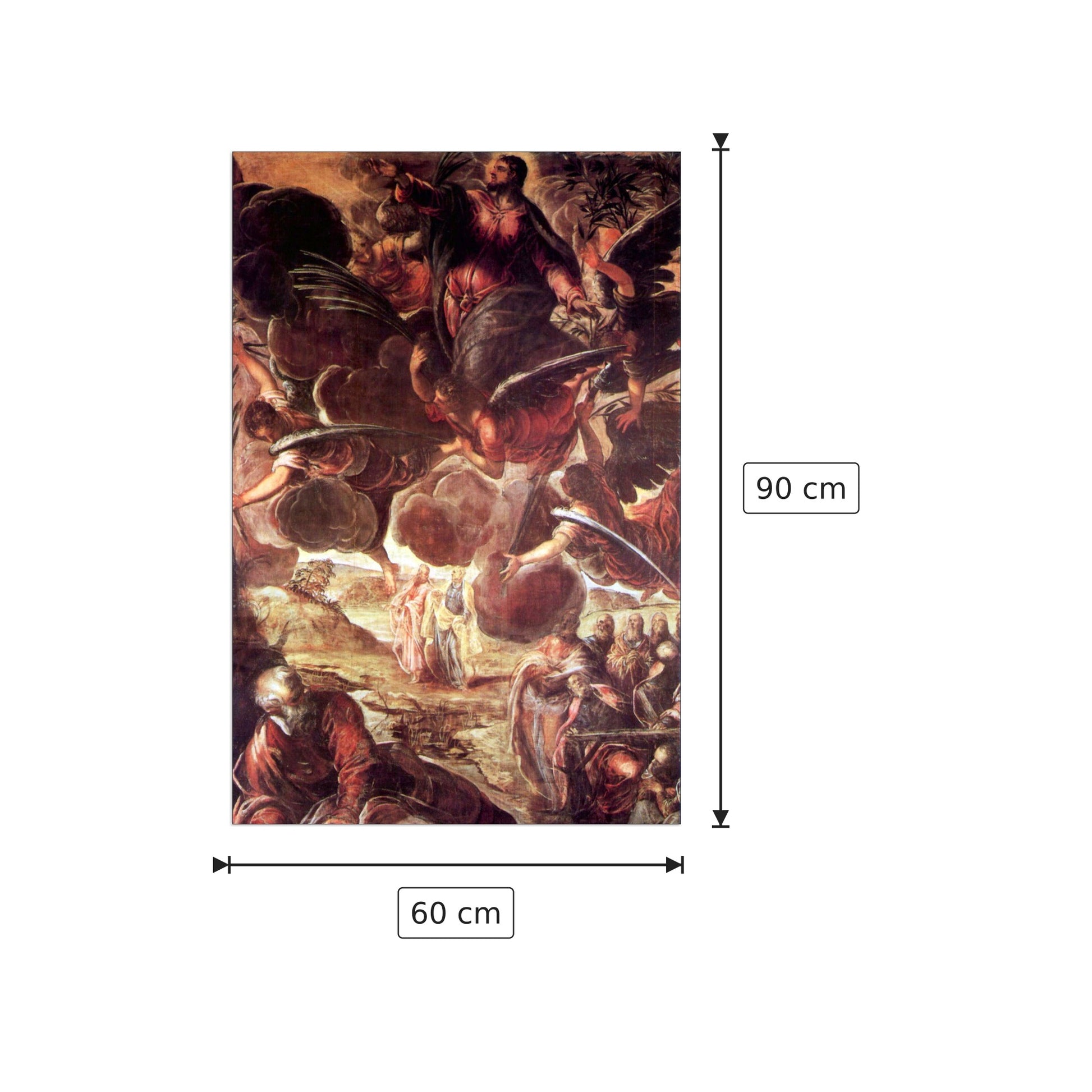 The Ascension - Tintoretto - cm 60x90 - Pannello in MDF