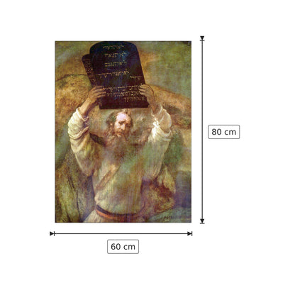Moses with the commandments - Rembrandt - cm 60x80 - Pannello in MDF