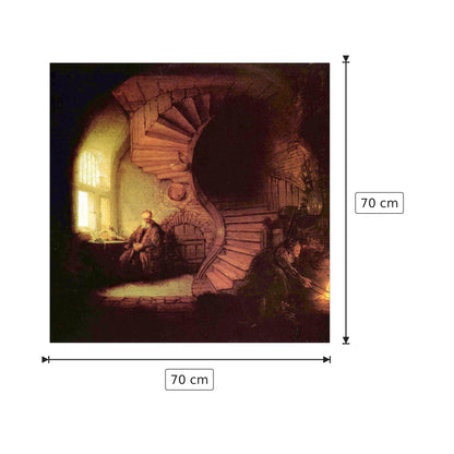 The philosopher - Rembrandt - cm 70x70 - Pannello in MDF
