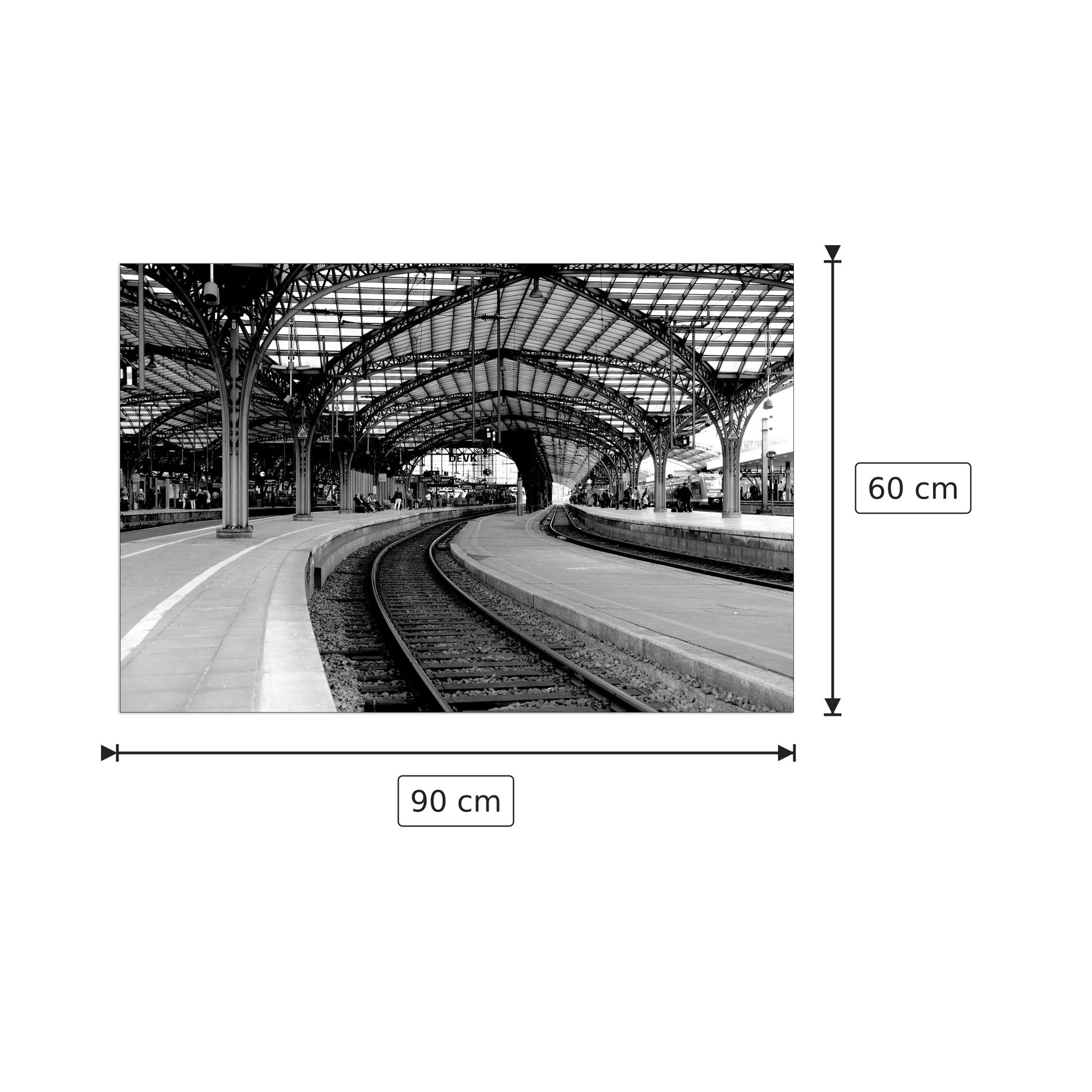 Cologne Main Station - Art Studio - cm 90x60 - Pannello in MDF
