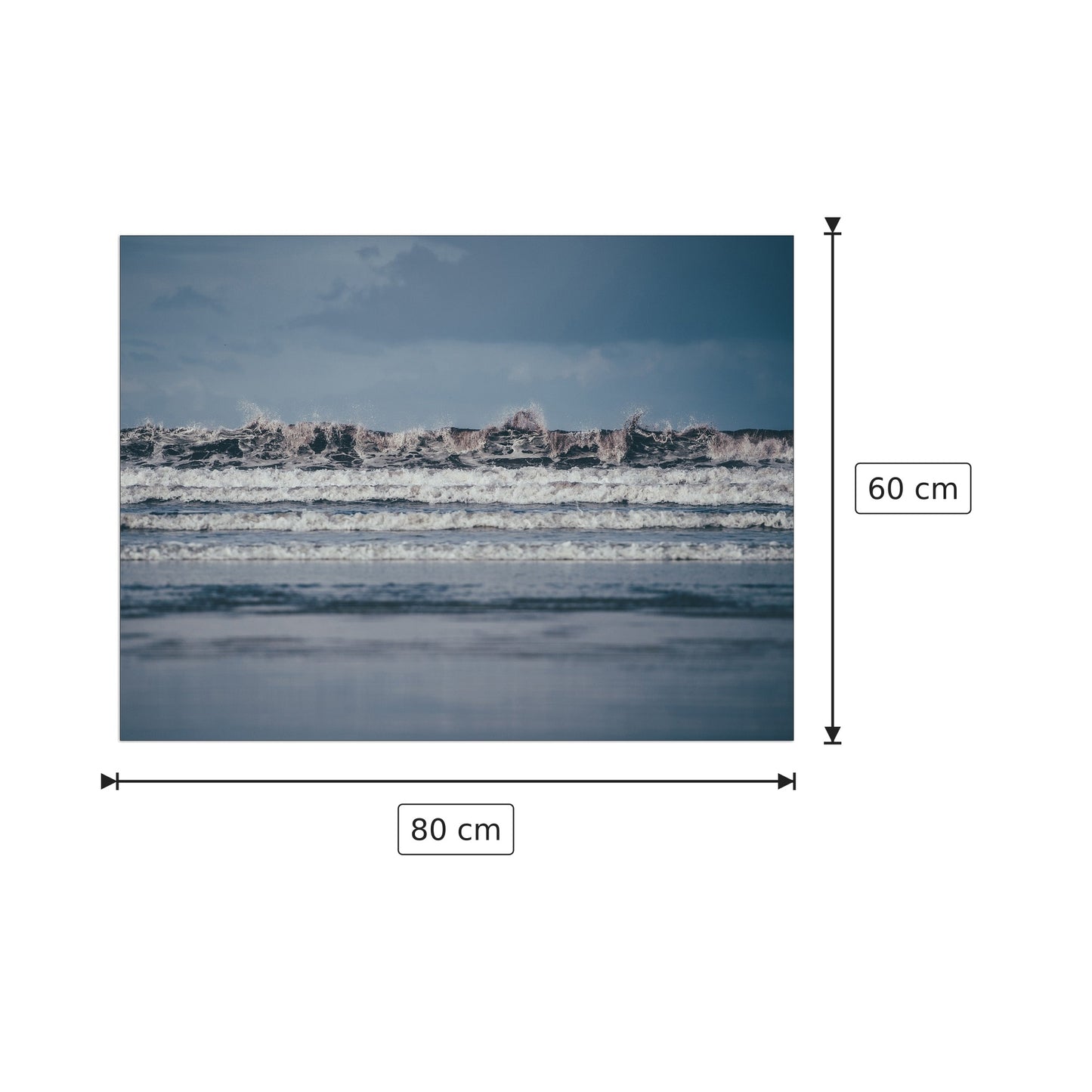 Beach - Art Studio - cm 80x60 - Pannello in MDF