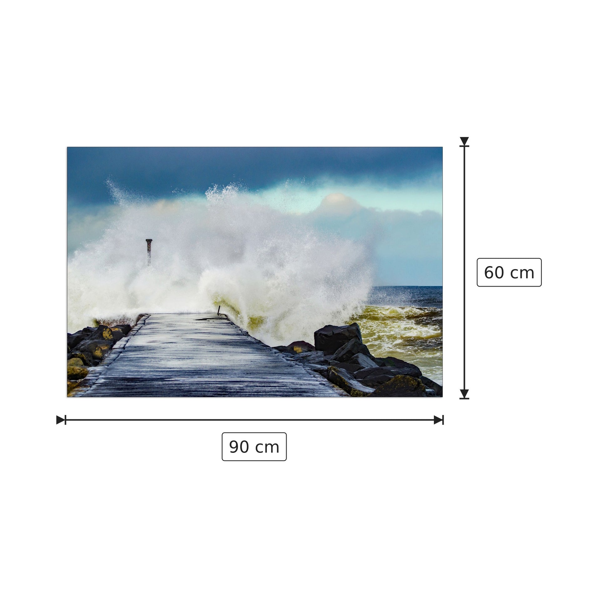 Wave - Art Studio - cm 90x60 - Pannello in MDF