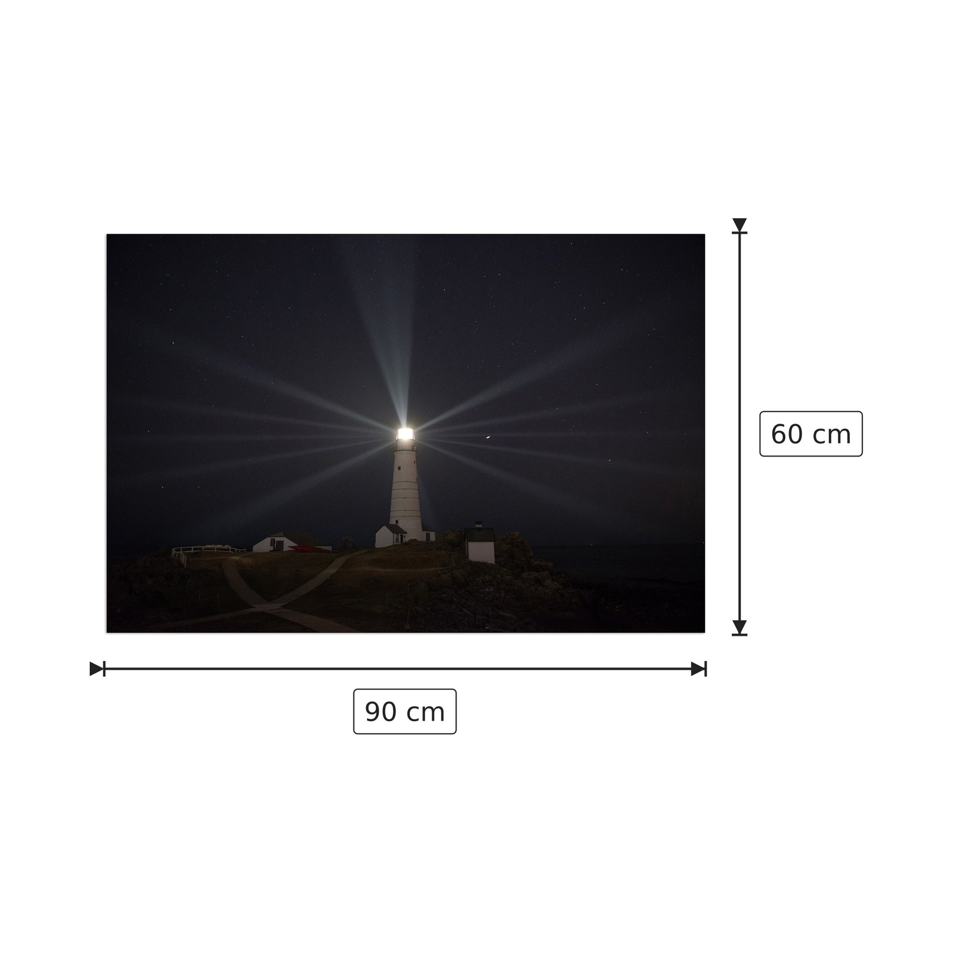 Lighthouse - Art Studio - cm 90x60 - Pannello in MDF