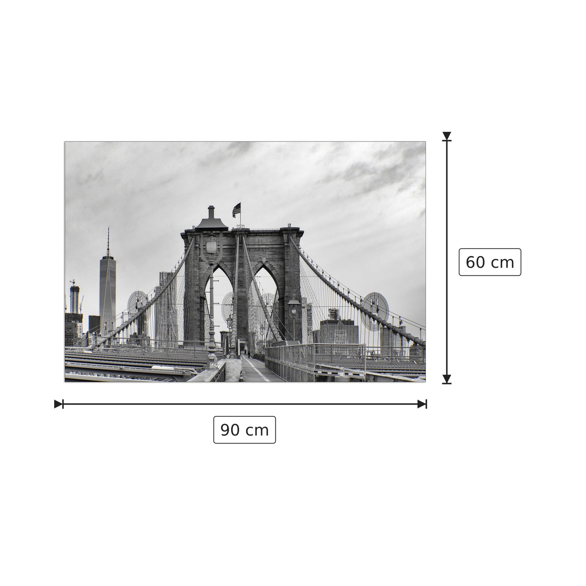 Brooklyn Bridge - Art Studio - cm 90x60 - Pannello in MDF