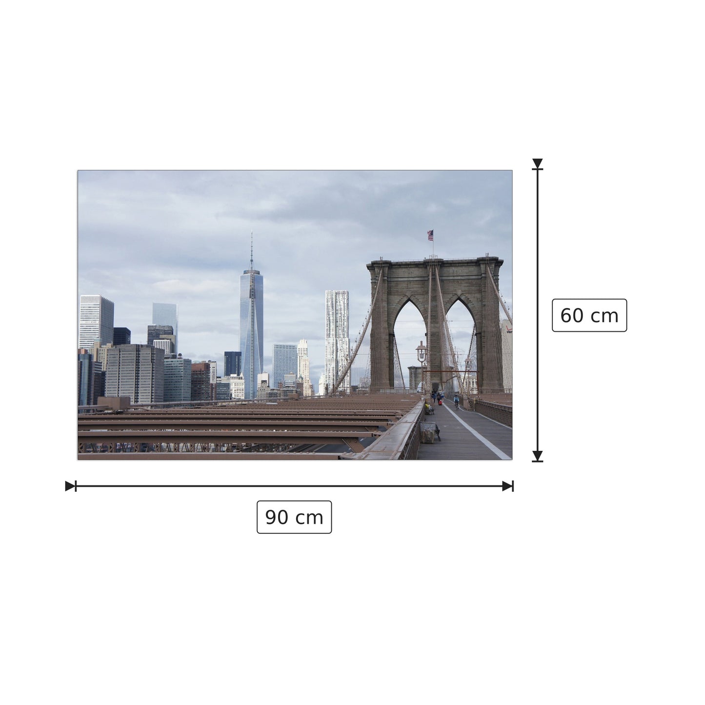 Brooklyn Bridge - Art Studio - cm 90x60 - Pannello in MDF