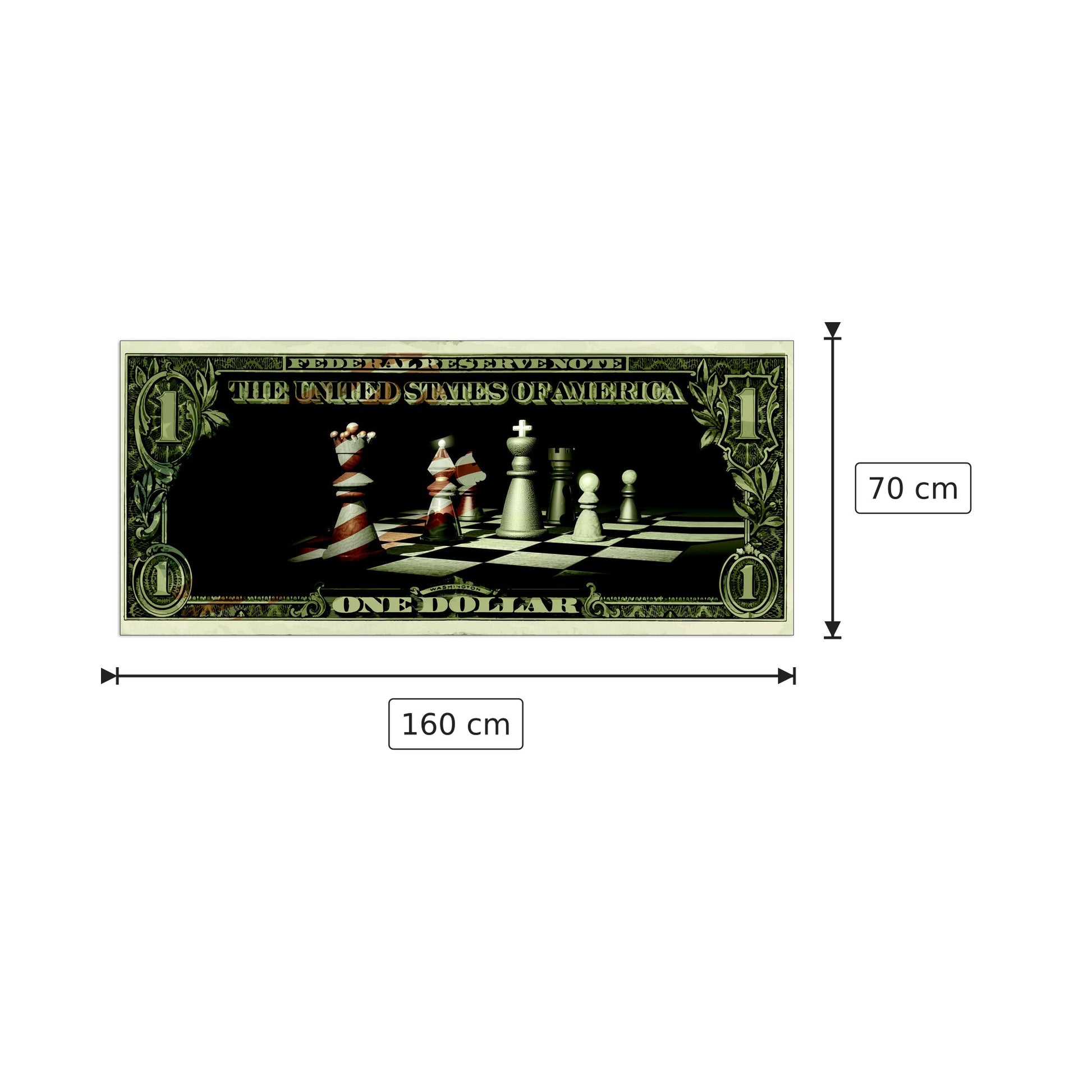 Dollar - Art Studio - cm 160x70 - Pannello in MDF
