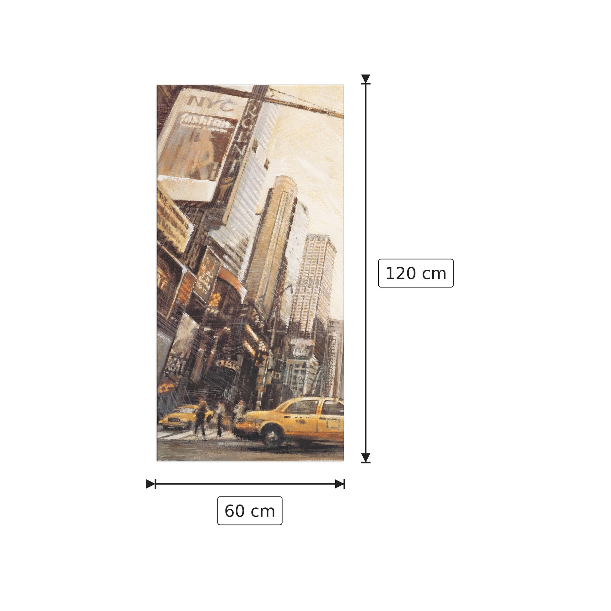 Times Square I - DANIELS - cm 60x120 - Pannello in MDF