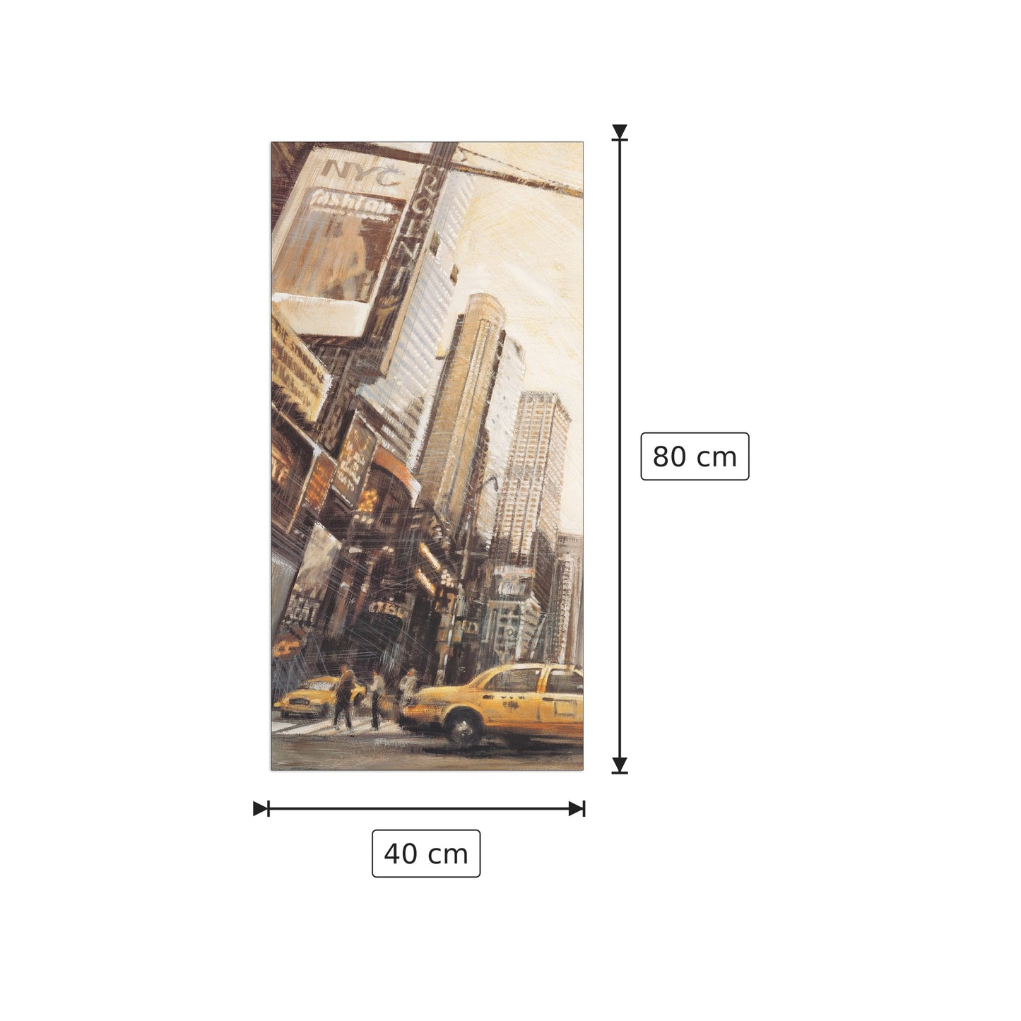 Times Square I - DANIELS - cm 40x80 - Pannello in MDF