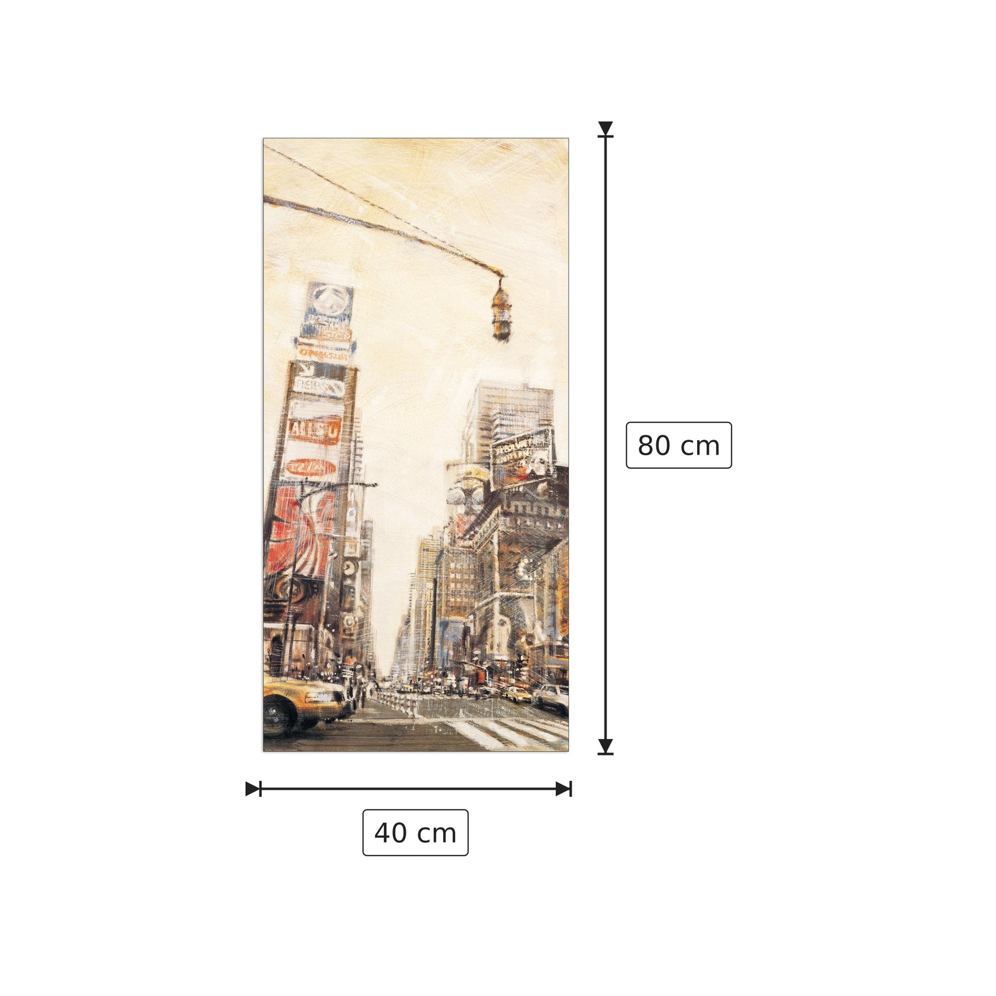 Times Square II - DANIELS - cm 40x80 - Pannello in MDF