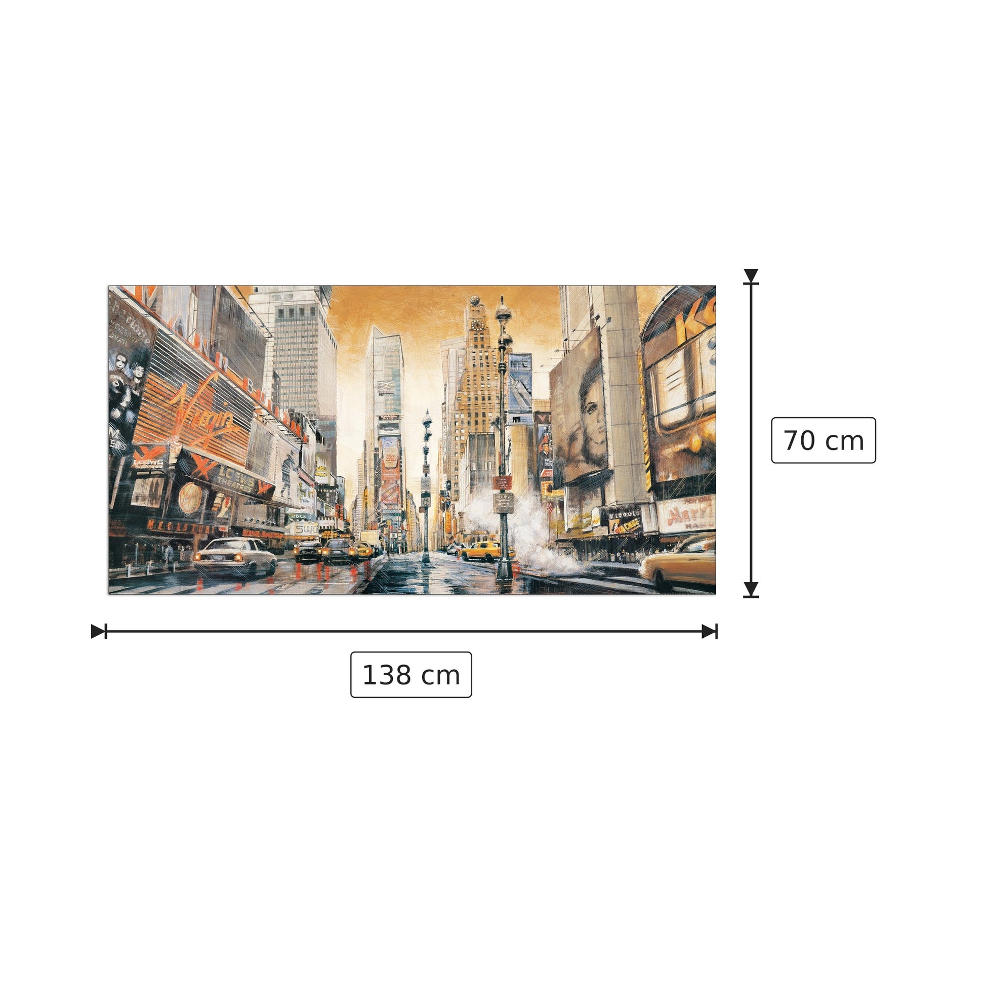 Crossroads - DANIELS - cm 138x70 - Pannello in MDF