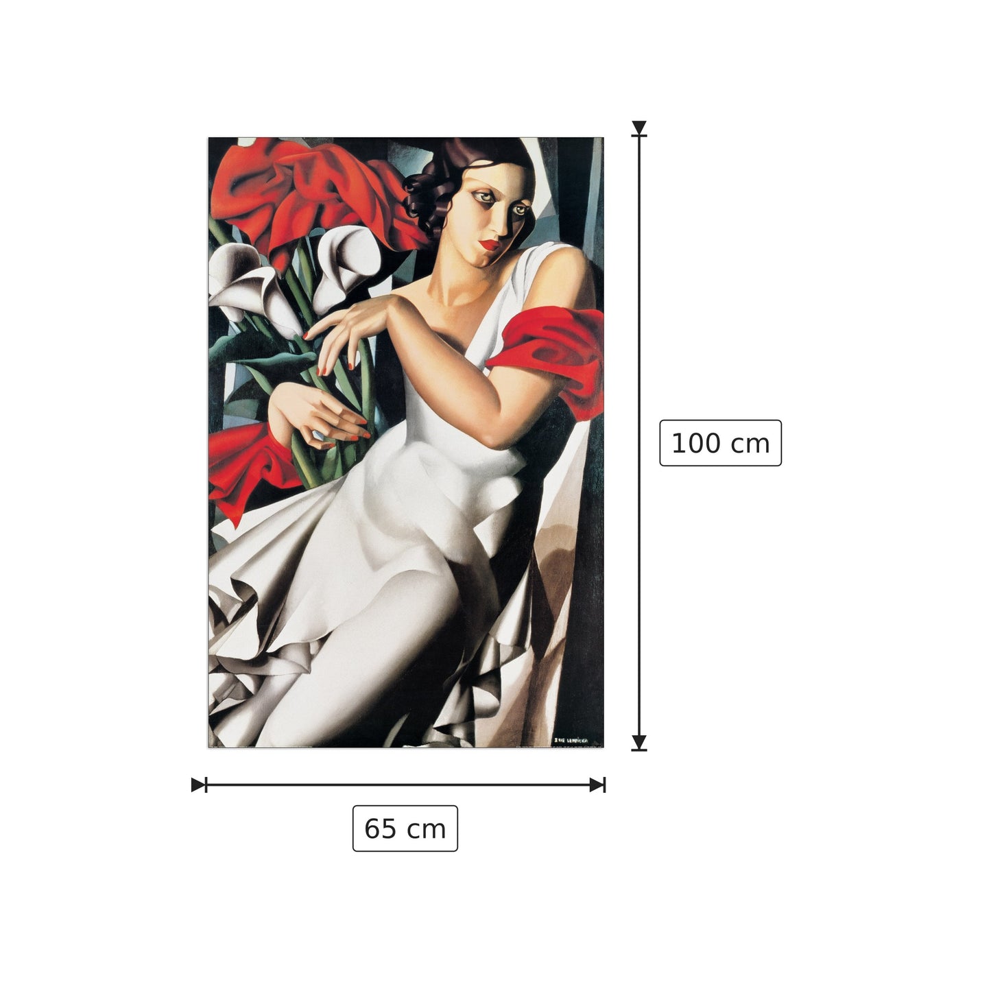 Portrait de Ira - DE LEMPICKA - cm 65x100 - Pannello in MDF