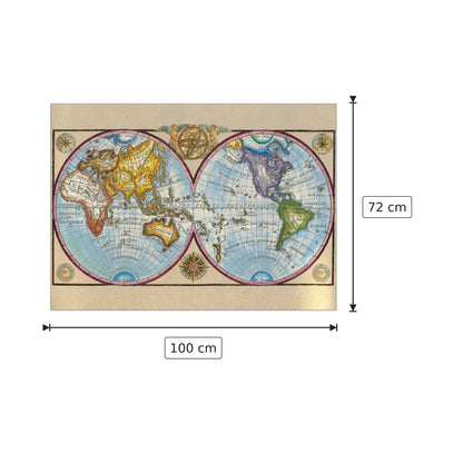 Mappamondo - NULL - cm 100x72 - Pannello in MDF